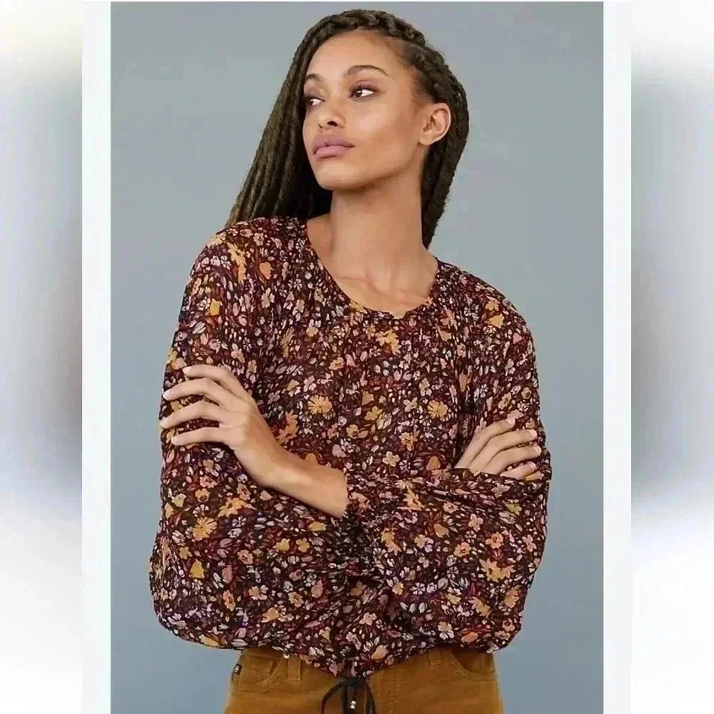 NWOT Anthropologie Pauline Balloon Sleeve Blouse XS - Picture 3 of 7